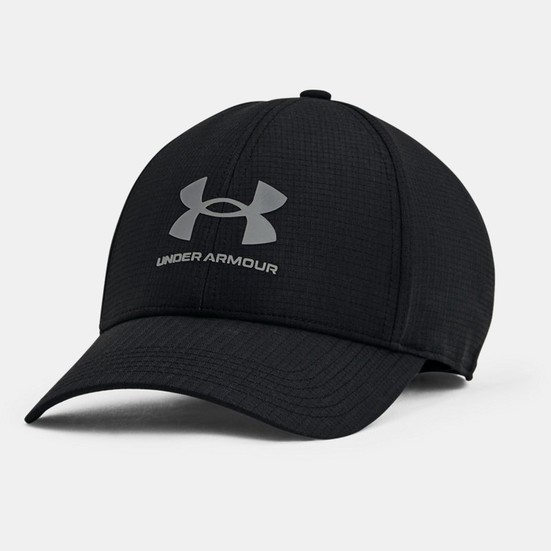 Gorra ajustable Under Armour Iso-Chill ArmourVent™ para hombre Negro / Pitch Gris M/L